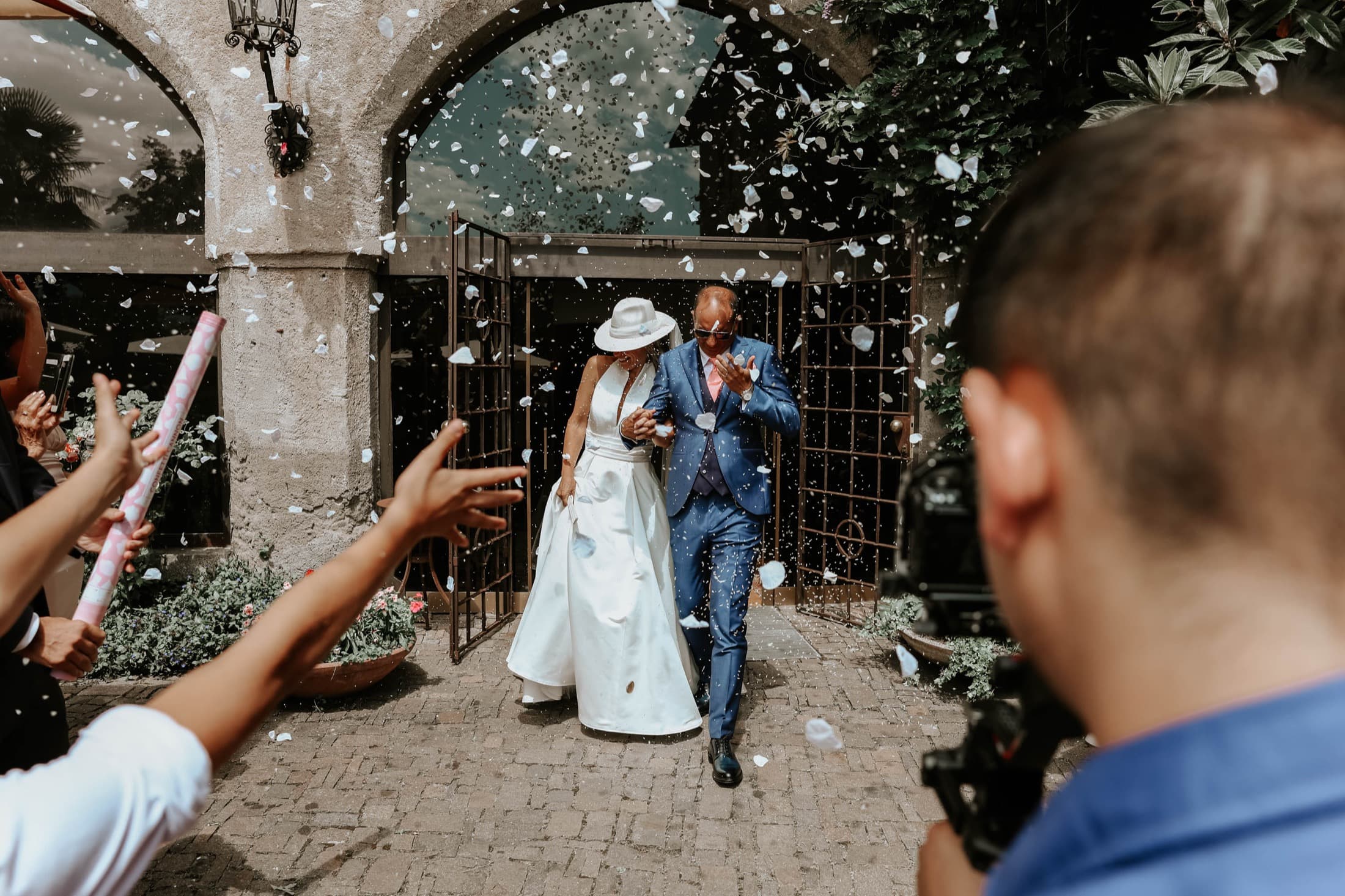 Confetti exit after the ceremony